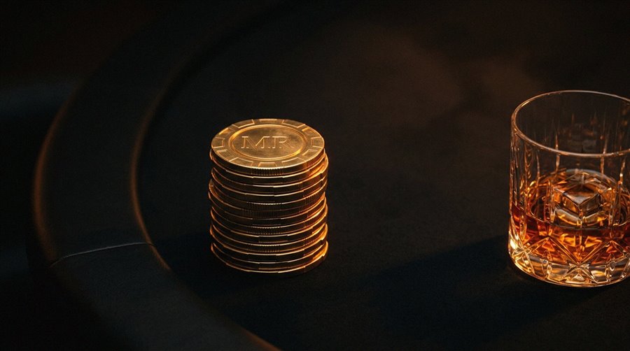 tavolo da gioco con luci blu